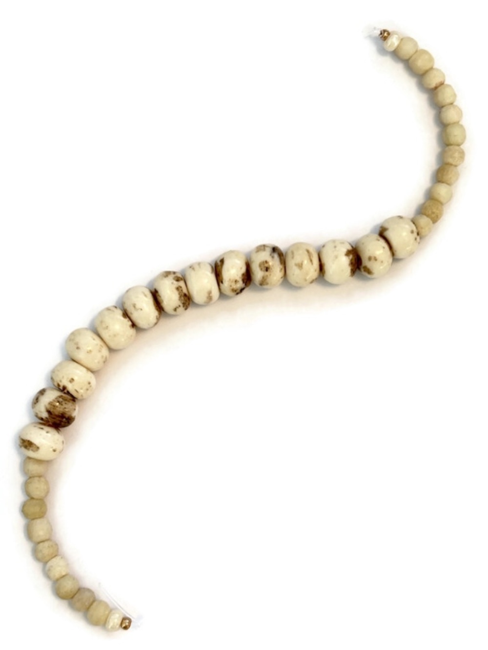 As Low As $2 Natural Bone Rondelle Beads 9mm x 7mm with 4mm rounds (14 + 20)